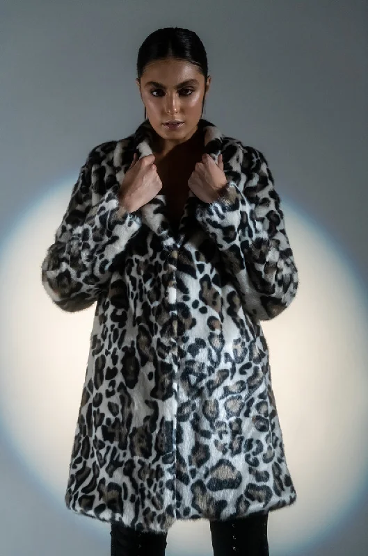 CHEETAH FAUX FUR COAT