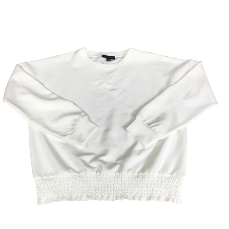 Top Long Sleeve By Cynthia Rowley In White, Size: M