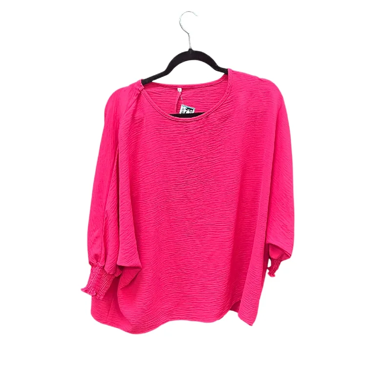 Top Long Sleeve By Clothes Mentor In Pink, Size: L