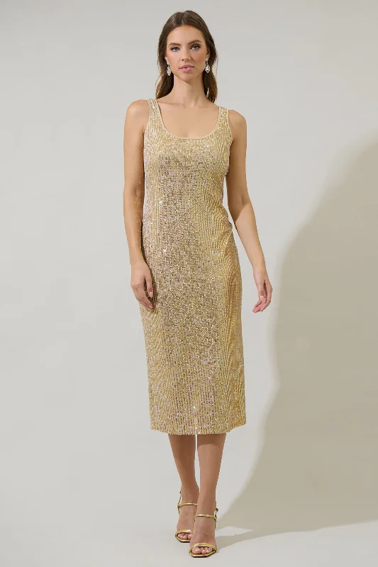 Kamari Sequin Liv Tank Midi Dress