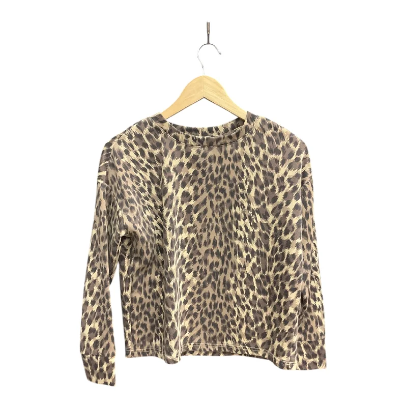 Top Long Sleeve By Banana Republic In Animal Print, Size: Xs