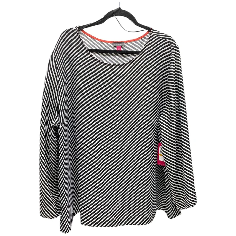 Top Long Sleeve By Vince Camuto In Striped Pattern, Size: 3x