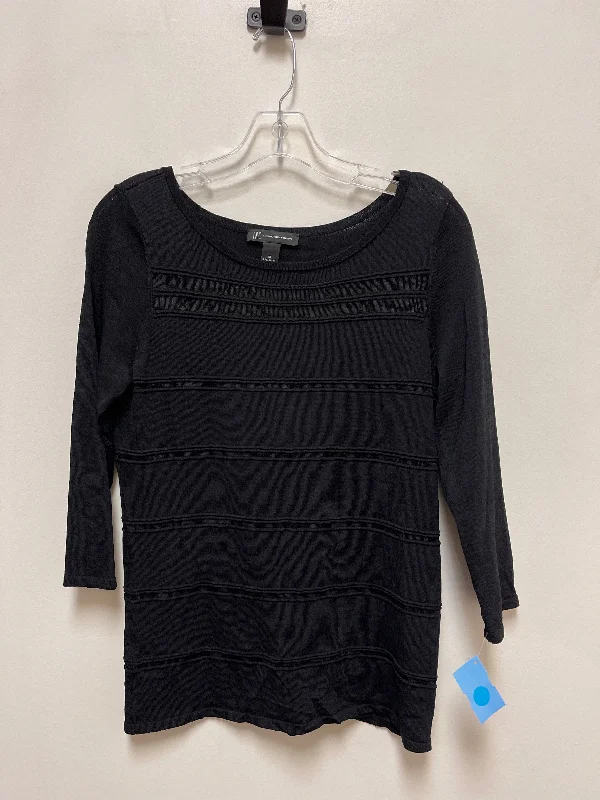 Top Long Sleeve By Inc In Black, Size: M