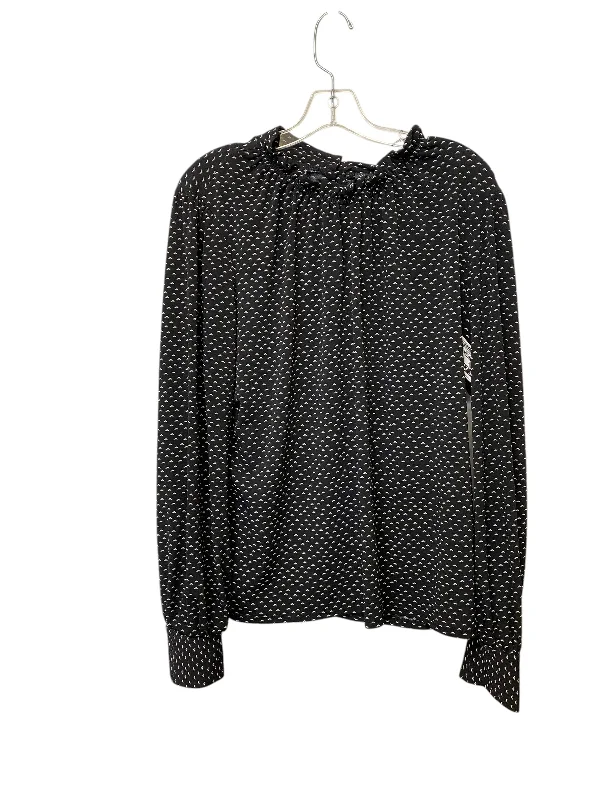 Top Long Sleeve By Adrianna Papell In Black, Size: Xl