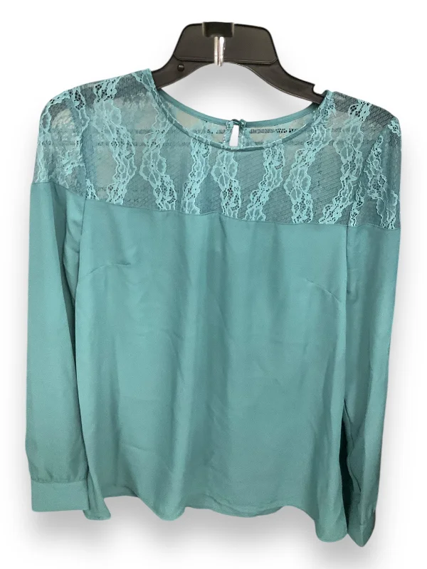 Top Long Sleeve By Just Fab In Teal, Size: L