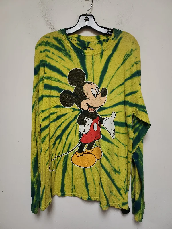 Top Long Sleeve Basic By Disney Store In Tie Dye Print, Size: M