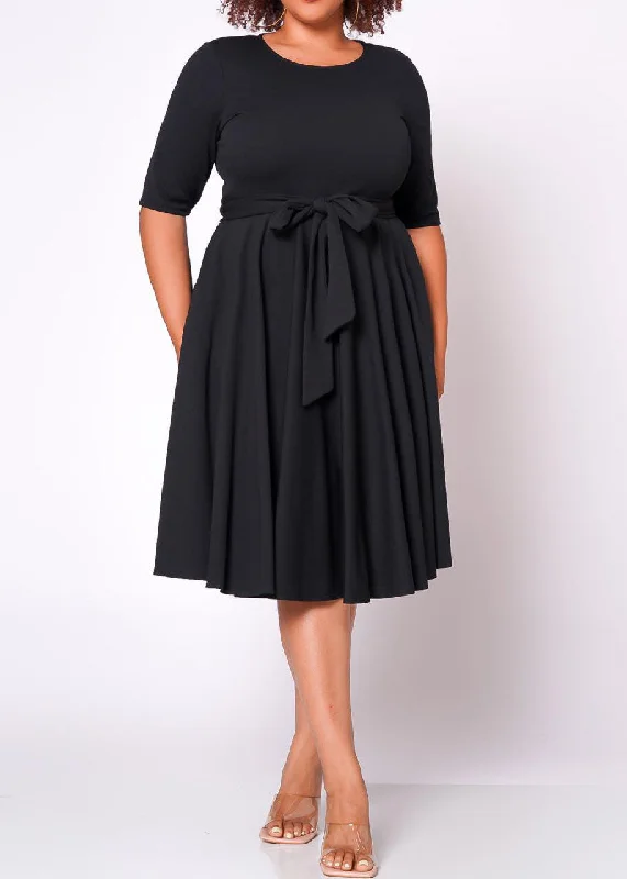 HI Curvy Plus Size Women Fit & Flare Mini Dress