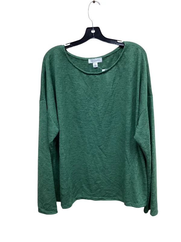 Top Long Sleeve By Treasure And Bond In Green, Size: 2x