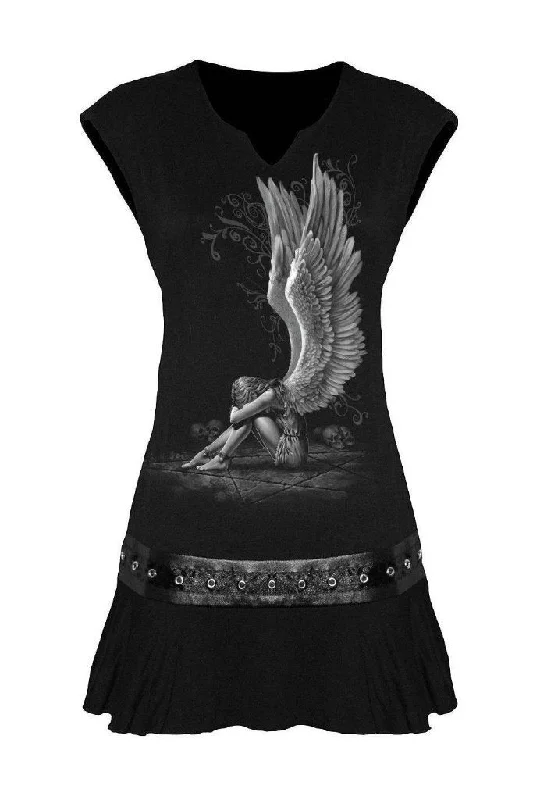 Enslaved Angel - Stud Waist Mini Dress Black