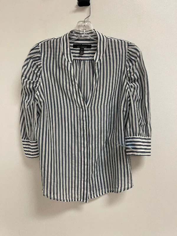 Blouse Short Sleeve By White House Black Market In Blue, Size: M