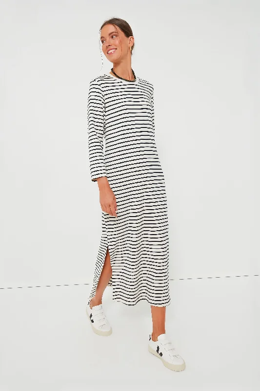 Navy Stripe Gio Maxi Dress