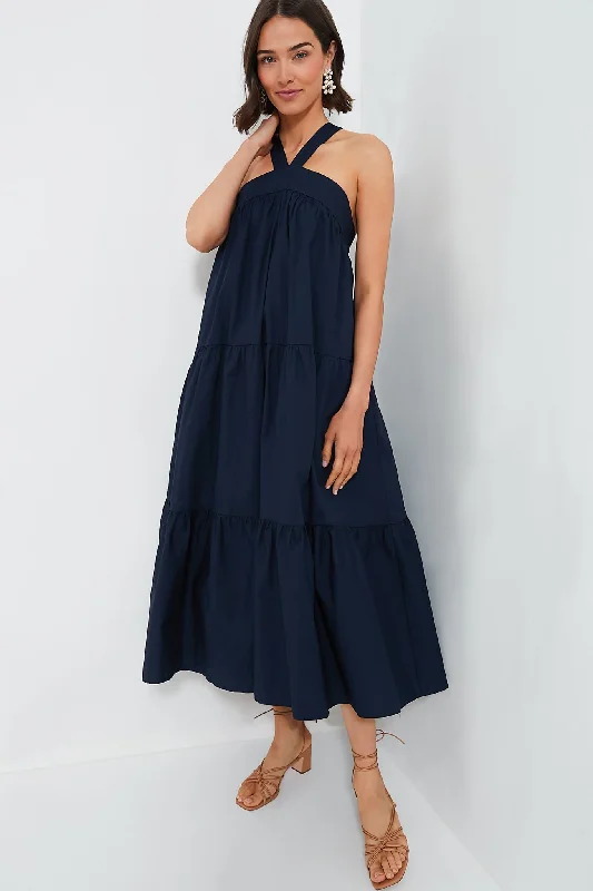 Navy Irene Maxi Dress