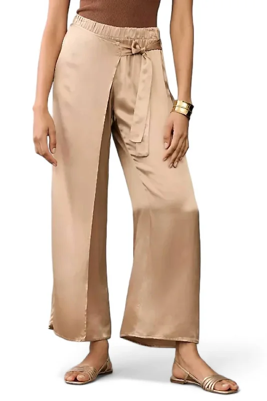 Donatella Wrap Pant In Cafe Au Lait