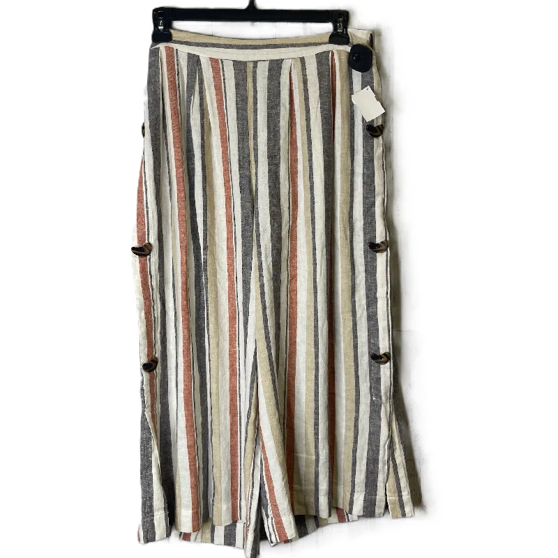 Pants Cropped By Marc New York In Striped Pattern, Size: M