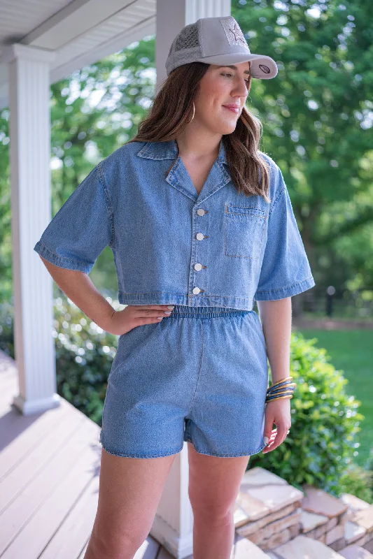 Effortless Chic Chambray Denim Set