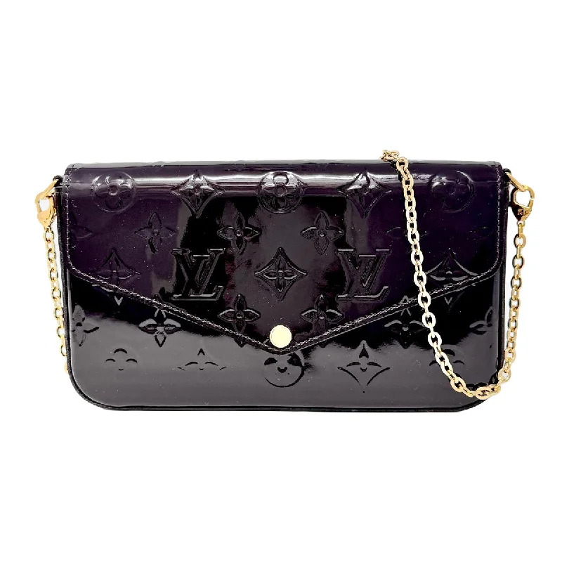 Louis Vuitton Monogram Deep Dark Plum Vernis Felicie Crossbody