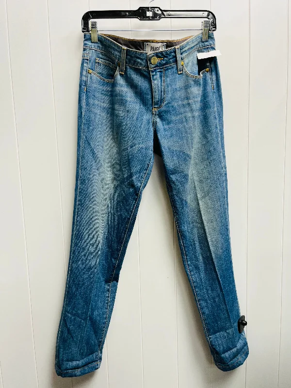 Jeans Cropped By Paige In Blue Denim, Size: 4