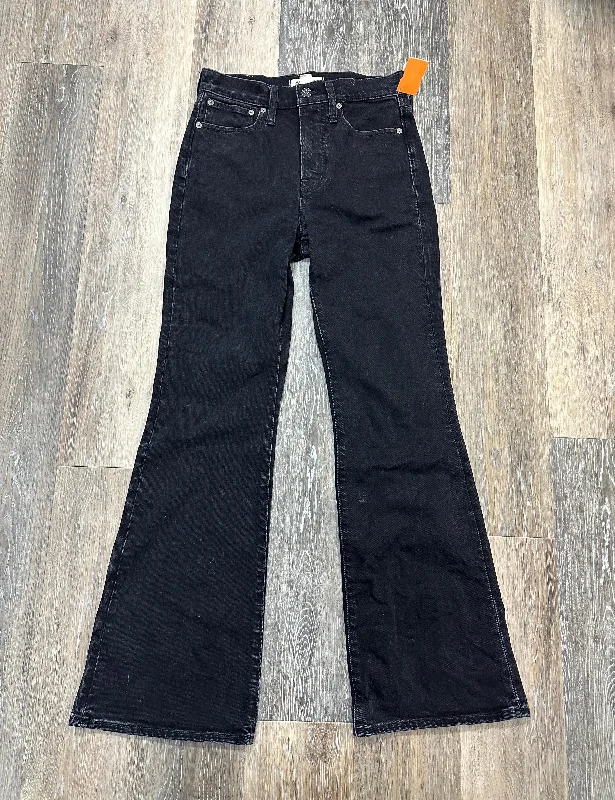 Jeans Flared By Madewell In Black Denim, Size: 0