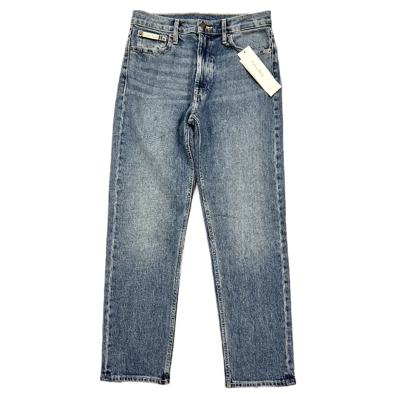 Jeans Straight By Calvin Klein In Blue Denim, Size: 2