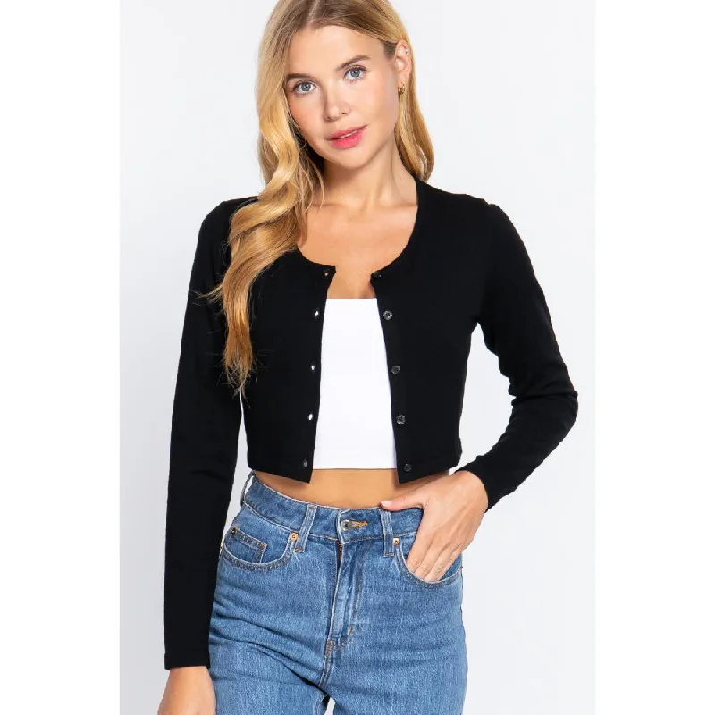 Long Slv Round Neck Viscose Sweater