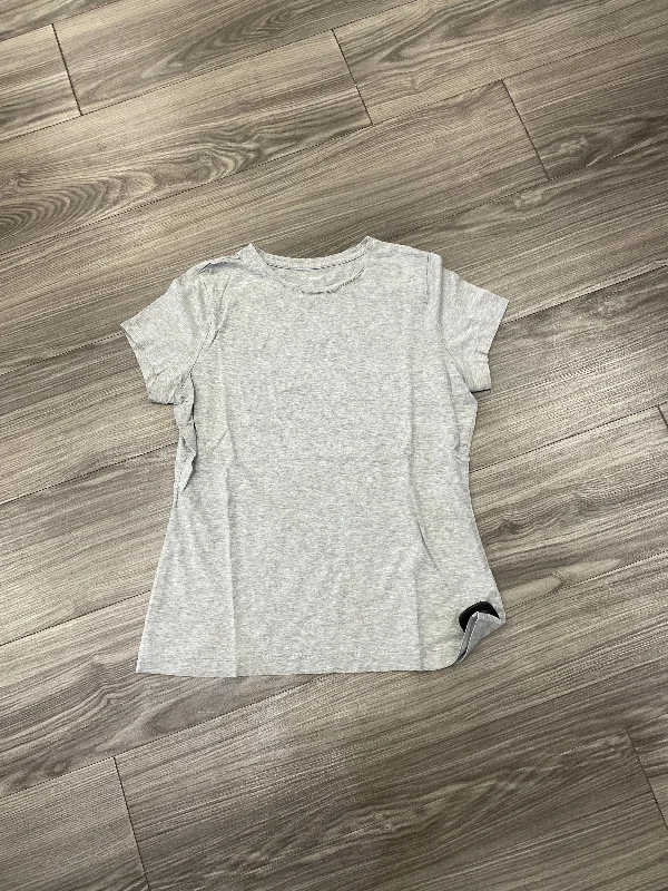 Top Short Sleeve Basic By Lands End In Grey, Size: M