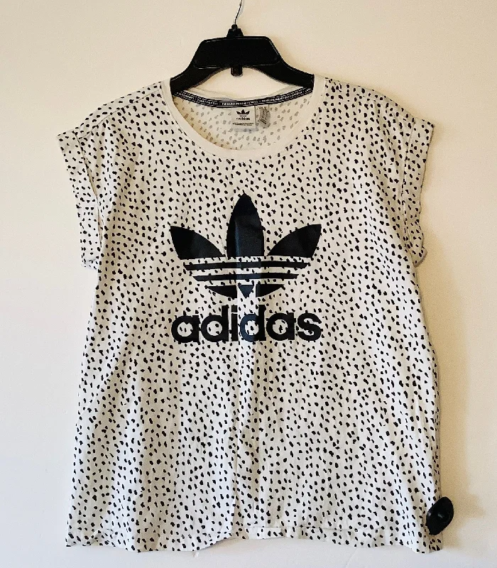 Top Short Sleeve By Adidas In White, Size: M