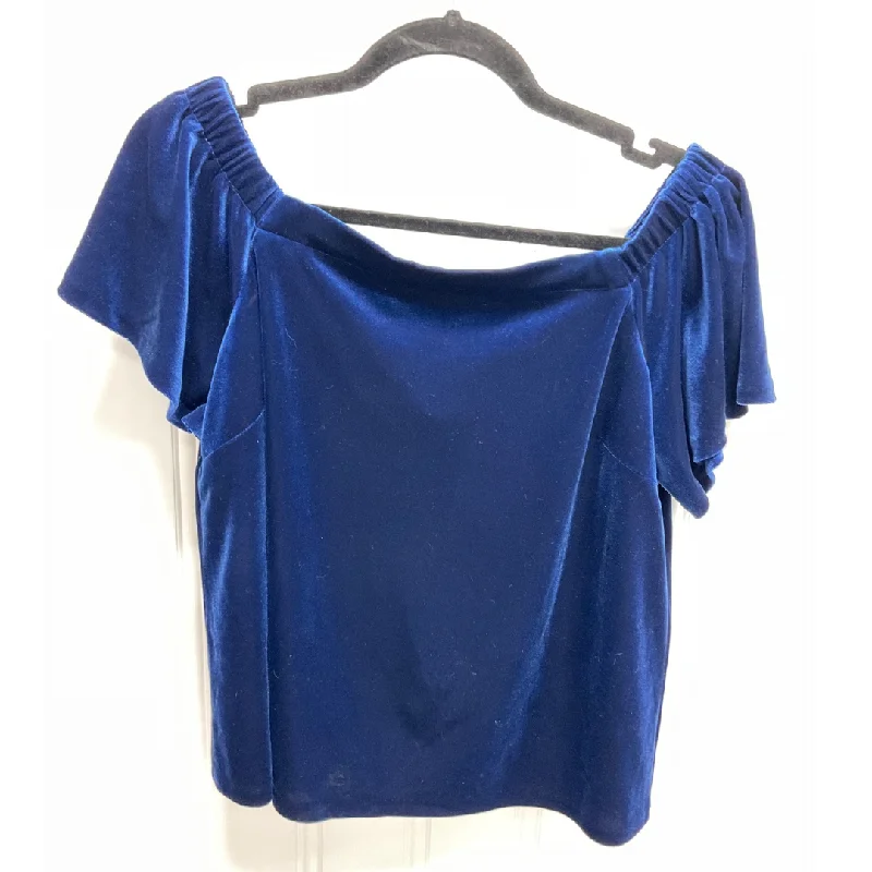 Top Short Sleeve By Banana Republic In Blue, Size: M