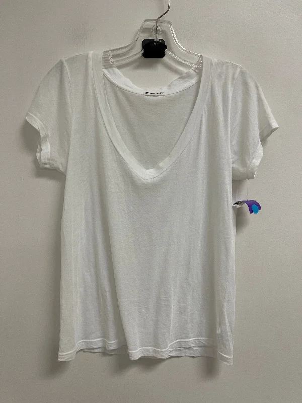 Top Short Sleeve By La Made In White, Size: Xs