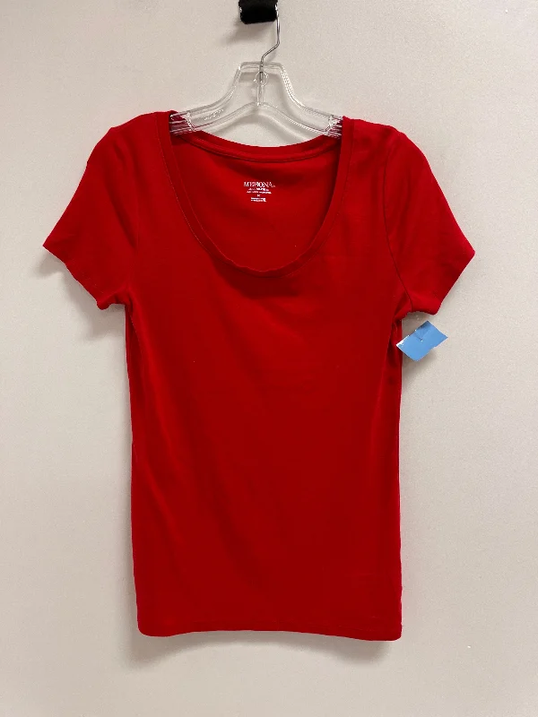 Top Short Sleeve By Merona In Red, Size: M