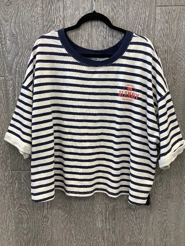 Top Short Sleeve By Old Navy In Striped Pattern, Size: Xxl