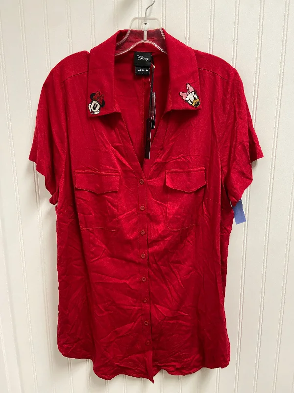 Top Short Sleeve By Torrid In Red, Size: 2x